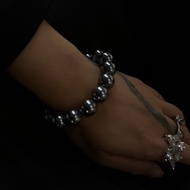 太赫茲石 | Terahertz 12mm 'BALL' Bracelet w/ magnetic clasps