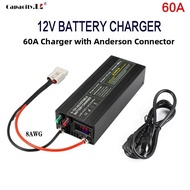 High Power 100A 14.6V Phosphate Iron Battery Charger for RV 12V 60/80A Lithium Battery Adapter Outdo