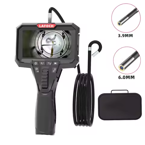 Articulating Borescope with 4.3'' Monitor 1080P 3.9MM HD Steerable Endoscope Camera with Articulated