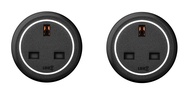 Line8 Zen-UKS Power Track British Socket Unit (Black Body White LED)