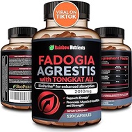 Fadogia Agrestis 15,000mg + Tongkat Ali 100,000mg + BioPerine® [Maximum Strength]- Supports Energy, Strength, Muscle Health &amp; Recovery, Drive &amp; Athletic Performance - Non-GMO 120 Vegan Capsules