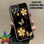 Samsung CASE 5GM53 / M33 5G MOTIF [BUTTERFLY] Samsung CASE NEWEST 5GM53 CLEAR CASE PROTECTED CAMERA 