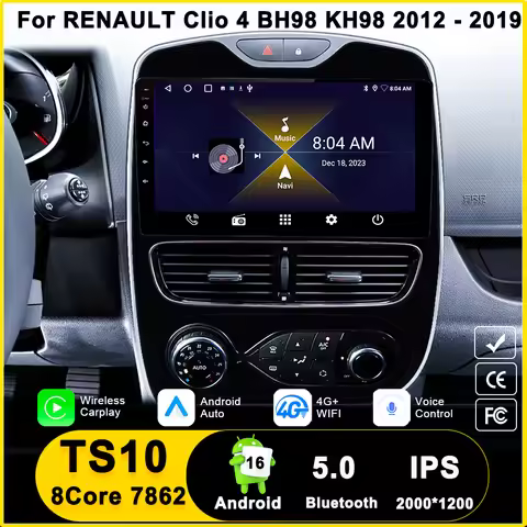 Android Auto For RENAULT Clio 4 BH98 KH98 2012 - 2019 Carplay Autoradio Car Radio Multimedia Video P