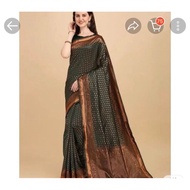 New Launching Beautiful Soft Lichi Silk Saree With Running Blouse Traditional Saree