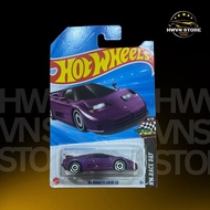 Purple Hotwheels Bugatti EB110 SS model car