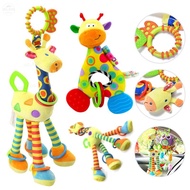 Children's Plush Toys For Child Development Giraffe/Animal With Rattles And Handle Trolley/Babies 0-