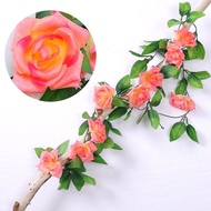 1pc 2.3m Silk Roses Ivy Flower Vine Artificial Flowers Green Garland for Home Wedding Garden Decorat