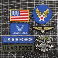 เสื้อกั๊ก USAAF Air Force Embroidered Magic Tape Chapter Tactical Aviation Team Arm Badge Military F