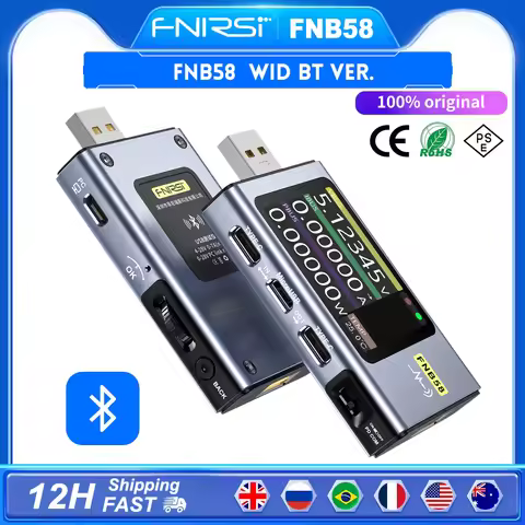 FNB58 USB Tester Voltmeter Ammeter TYPE-C Fast Charge Detection Trigger Capacity Measurement Ripple 