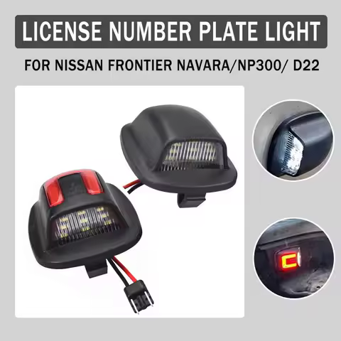 LED License Plate Light For Nissan Xterra (Roniz) WD22 For Frontier Navara/NP300/ D22 2PCS White Red