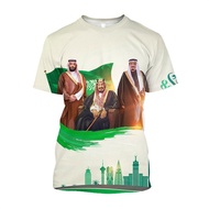 3D Saudi Arabia Flag Print Men's T-shirts New Unisex Baggy T Shirt Fashion National Day 93 Festival