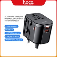 Hoco AC15 Universal Travel Adapter PD20W (USB-C) Worldwide Travel Adapter Wall Charger AC Power Plug