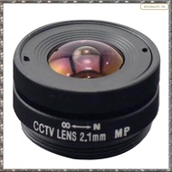 [L W H Y] 1 Piece 2.1mm Wide Angle  Mount Fixed CCTV Lens Black Plastic for 1/3 Sensor Size Camera