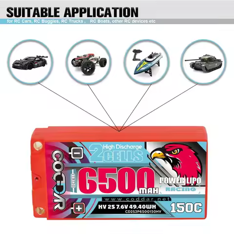 Clearance Prices CODDAR Battery 6000/6300/6500/7000/8000/9000mah For RC Boat Racing Car Tank HV with
