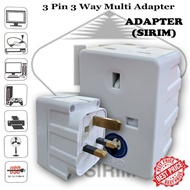 3 Pin 3 Way Multi Adapter (Adapter with Sirim)