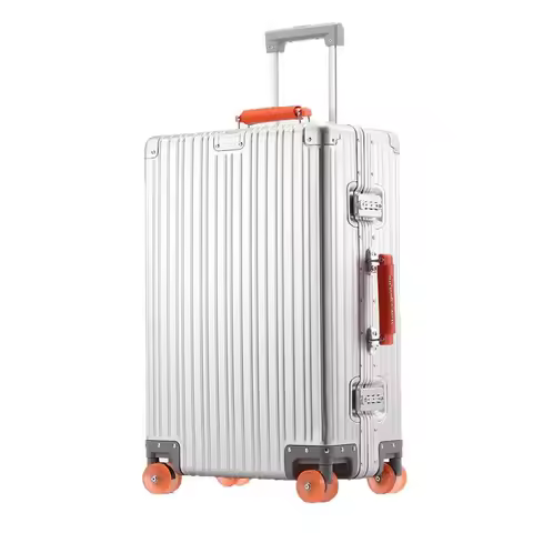Women Men New Aluminum Suitcase 20"inch Carry on Rolling Luggage 29inch Trolley Case With Wheels