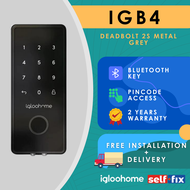 igloohome Deadbolt 2S Digital Smart Door Lock - IGB4 - Keypad / Bluetooth / RFID / Mechanical Key Access (FREE Delivery + Installation) 2 Years Warranty