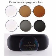 2Pcs 1.56 1.61 1.67 Photochromic Progressive Lens Glasses Myopia Presbyopia Prescription Optical Multifocal Glasses Lenses