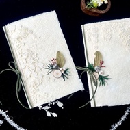 Dongba Paper Handmade Vow Card Sen Style Niche Vow Book Outdoor Lace Edge Dried Flower Speech Book