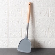 全城熱賣 - 【矽膠】鑊鏟 炒菜矽膠鏟 木柄 不銹鋼不粘鍋鏟 廚房工具
