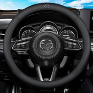 Vỏ bọc vô lăng ô tô da thoáng khí và thấm mồ hôi 38cm/15inch cho Mazda 2 3 6 323 CX3 cx4 CX5 cx8 cx3