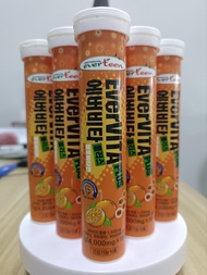 เม็ดฟู่วิตามินรวม EVERVITA EVERTEEN เม็ดฟู่  EVERVITA (18 เม็ด) รสส้ม สีส้ม