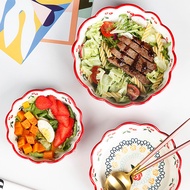 Pinggan Mangkuk Seramik Isi Rumah Cherry Vintage Mangkuk Chaozhou Mangkuk Sos Hidangan Mangkuk Salad