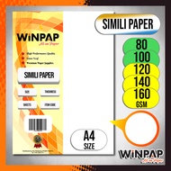 WinPAP A4 Paper (80gsm, 100gsm, 120gsm, 140gsm, 160gsm, 20s) Normal Paper, Printer Paper, Thick Pape