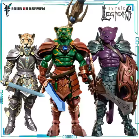 Four Horsemen Studios Genuine Mythic Legions Series Leodius' Army Leopard Mage Green Tiger Purple Le