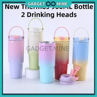 304 Botol Tumbler Termos Keluli Tahan Karat 900ml Dengan Tudung Tertutup Kepala Minuman Dengan Pemeg