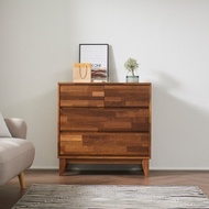 Gla Merbau wood chest of drawers 3-tier 900