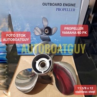 PROPELLER 40 PK STAINLESS / BALING / KIPAS MESIN TEMPEL-Bumi Langkah