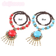DAIJI Bohemian Necklace, Vintage Jewellery Bohemian Pendant Necklace,  Alloy Gifts Turquoise Long Ne
