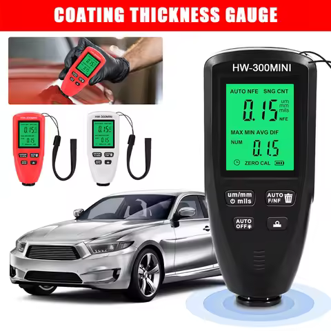 HW-300PRO Digital Paint Thickness Gauge Width Measuring High Precision Car Metal Coating Thickness T