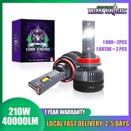 LumiKnight 2x H4 LED Headlight Bulbs KS90 210W 40000Lumens 6500K White Headlight 9012 HIR2