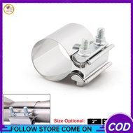 Car Exhaust Clamp Multiple Sizes Butt Joint Stainless Steel Exhaust Pipe Muffler Band Clamp Sleeve Coupler Accessories