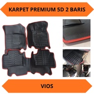Premium 5D 2-Row Carpet for Vios Car
