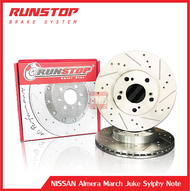Runstop จานเบรค 1 คู่ Nissan Almera March Juke Sylphy Note Tida Teana J31 J32 L33 อัลเมล่า มาร์ช จุ๊