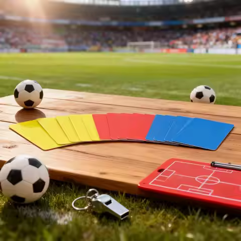 3Pcs PVC Soccer Referee Red Yellow Blue Card Football Match Training Tool 8x11cm Warning and Ejectio