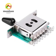 MUNDAUN 5-Way Pickup Selector Switch, Silver 5-Way Position Guitar Lever Switch, Durable Metal Guita