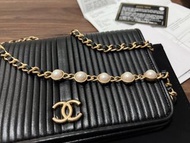 Chanel WOC 罕有風琴摺配復古珍珠鏈條