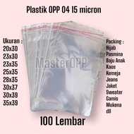 OPP Plastic CLOTHES GARMENT 04 100 pcs 20x30 23x30 23X35 25x35 28x35 30x37 30X39 35X39