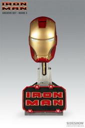 (特惠出清)未拆用!SIDESHOW MARVEL 鋼鐵人(Iron Man)1:4 面具雕像 完成品