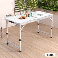 WD Meja Lipat Koper Portable Serbaguna Kaki Kotak  Uk 120cm x 60cm - Meja Lipat Koper Portable