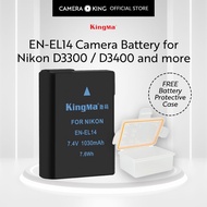 [KingMa] EN-EL14 Replacement Battery for Nikon Cameras D3300 / D3400 and more using ENEL14 / EN-EL14