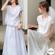 [HARPER] Brand Customized Double-Layer Transparent Yarn Sleeve Top | Wedding Short [CLA21325J]