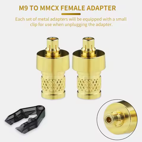 OKCSC Adapter MMCX Cable M9 Male to MMCX Female Earphone Connecter for Sony-M9 Earbuds for SONY-IERM