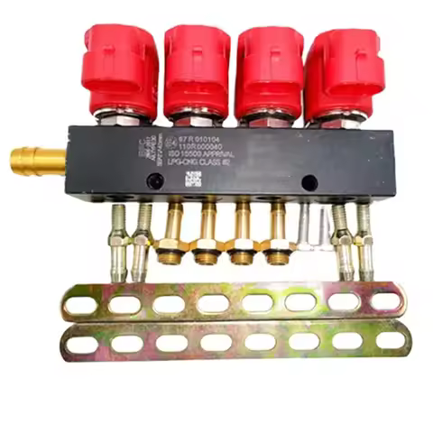 Silent high speed 4 cylinder injector rail adapter for CNG LPG gas fuel car conversion kits