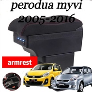 PERODUA MYVI 2006-2016 ARMREST ARM REST ABS PU Leather Tempat Merehat Lengan CONSOLE BOX GEAR UP CAR