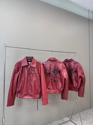 สไตล์ลําลองปักเสื้อแจ็คเก็ตหนังแกะสําหรับ Young Rich People ฤดูใบไม้ร่วงฤดูหนาวใหม่มาถึงชิ้นเดียวชุด